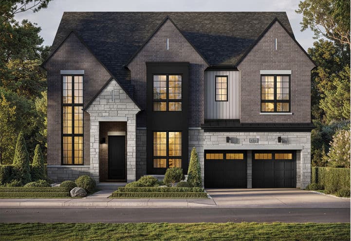 Architectural rendering of Abacot Hill detached estate homes by Hallett Homes
